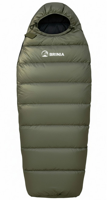 브리니아 거위털 코쿤쉘 침낭 차박 구스 동계 캠핑, 선택1_골든카키(Golden Khaki), 1개