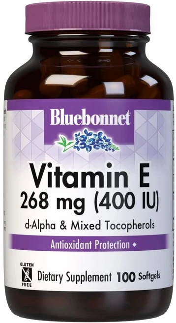 블루보넷뉴트리션 비타민 E 268mg 400 IU 100소프트젤, 100정, 1개 - 쿠팡
