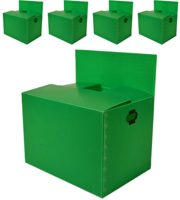 바른산업 이사박스 5호 일반형, 녹색, 5개