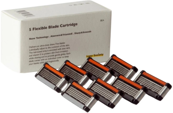 레이지소사이어티 5중날 카트리지, 8개입, 1개 - 쿠팡