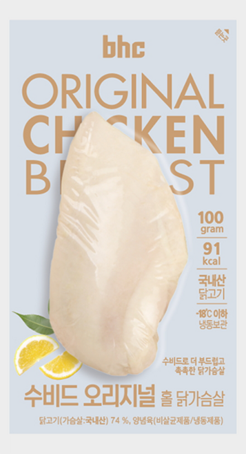 BHC 수비드 오리지널 홀 닭가슴살, 100g, 30개