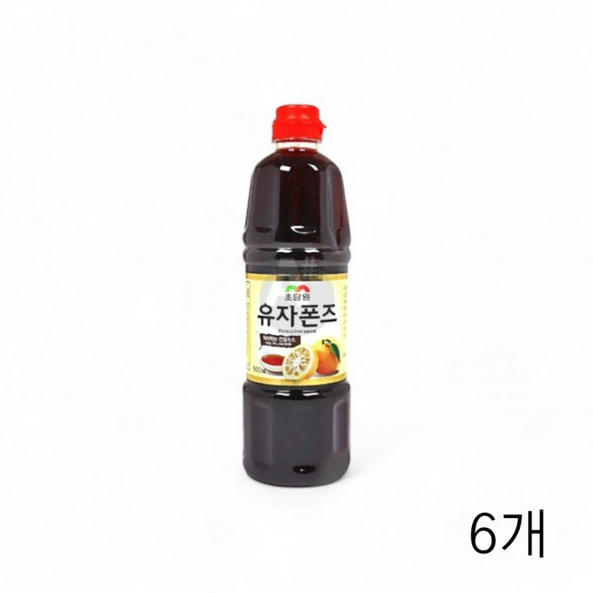 초담원 유자폰즈 900ml X 6개 유자소스 디핑소스 샐러드드레싱 유자드레싱 유자음료 업소용 식당용소스, 1개, 1ml