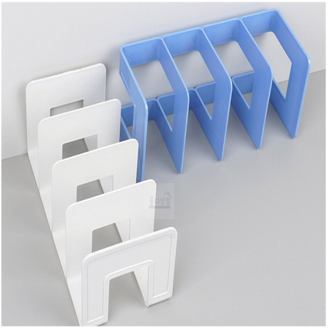 올디상점 심플 컬러 4칸 책꽂이 잡지꽂이, 민트