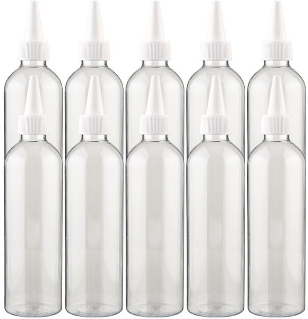 27리빙 다양한 소분 뾰족캡 공병 300ml, 투명, 10개