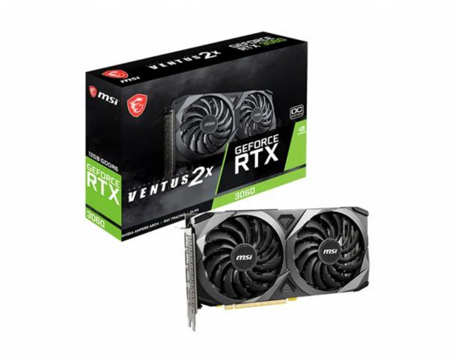 msi new geforce rtx 3060 게임 12g x z trio ventus 192 256bit gddr6 비디오 카드 gpu 그래픽 카드 rtx3060 ti lhr, VENTUS 2X 12G, -