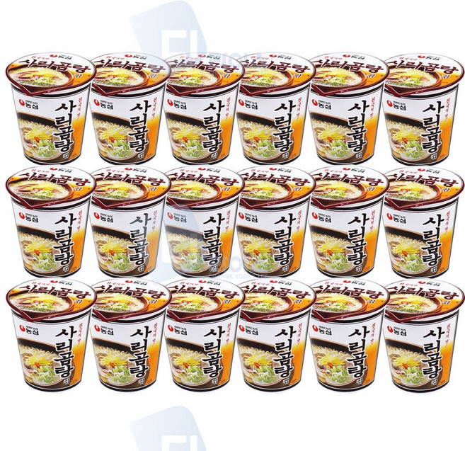 농심 사리곰탕 61g 소컵 18개 작은 컵라면 사골국물 yhw78jkt, 1개