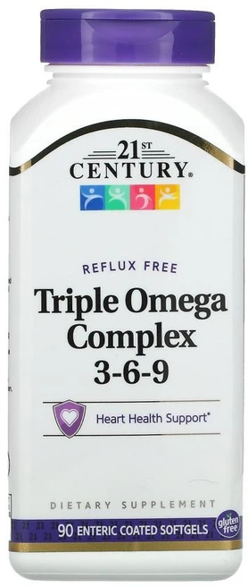 21st Century 21세기 센트리 트리플 오메가 컴플렉스 3-6-9 장용성 코팅 소프트젤 90정 피쉬 오일 감마리놀렌산 보리지오일 리놀레산 알파리놀렌산 함유, 1개 - 쿠팡