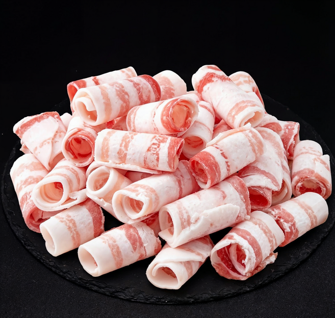 [서초정육] 프리미엄 이베리코 대패 삼겹살 돌돌이 직수입 구이용 냉동 배송 냉삼, 1kg, 2개