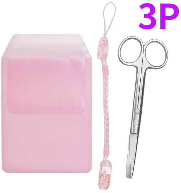 널스포켓 스프링집게줄 시저가위 14cm 3P 모음 간호사 용품, 1개, 널스3P_핑크모음