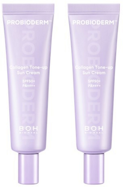 [화잘먹선크림| 수분프렙| 1+1기획] 바이오힐 보 프로바이오덤 콜라겐 선크림 2종 50ml+50ml, 콜라겐 톤업 선크림 1+1 기획