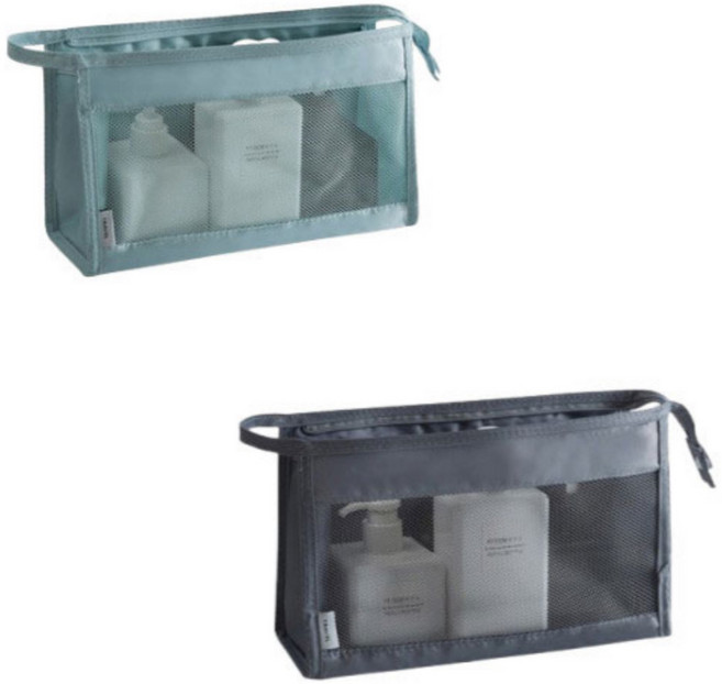 더편한생활 워시백 세면백 메쉬 사각 파우치