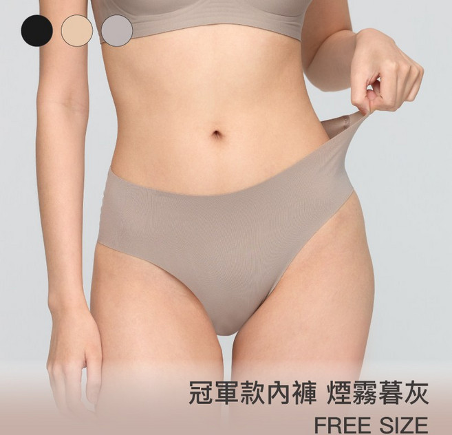 24HRS無感深V內褲 煙霧暮灰 女裝 三角褲