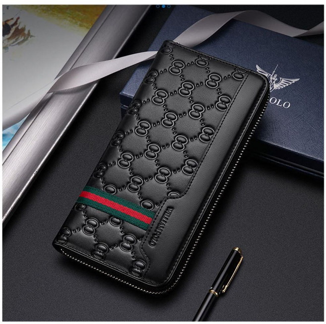 윌리엄폴로 기하학 엠보 소가죽 장지갑 1(개) 77977 PN