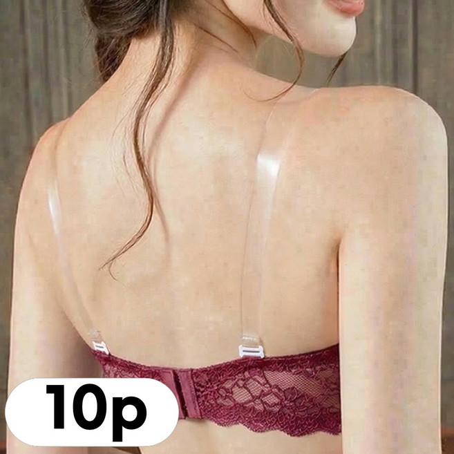 스마트에어 투명 브라끈 고탄력 오프숄더 5세트