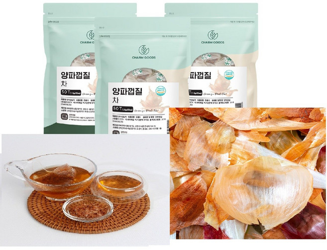 식약청HACCP인증 국내산 양파껍질 효능 퀘르세틴 칼슘 식물성 티백, 3개, 50회분
