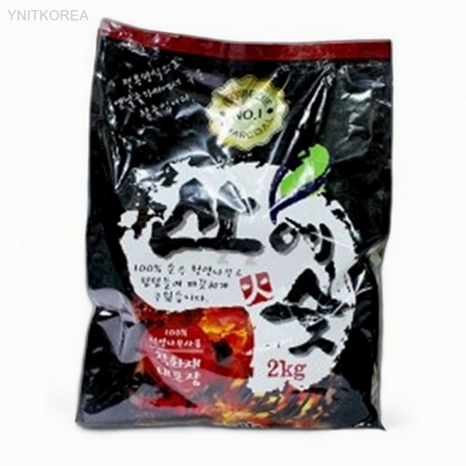 옛날숯가마 산에숯 2kg 바베큐숯 캠핑용품 착화제 참숯 차박준비물, 1개