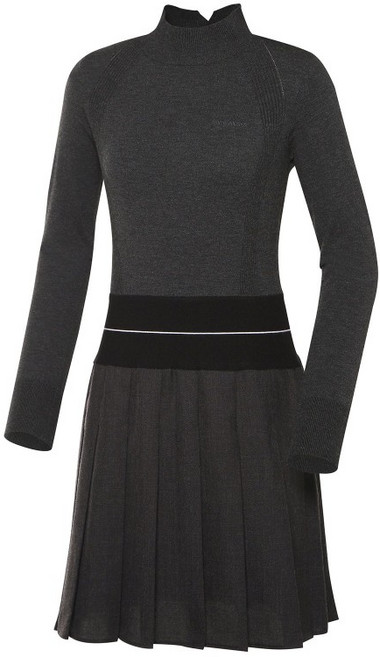 와이드앵글 _WWU23W11MK_스웨터 하이브리드 플리츠 원피스