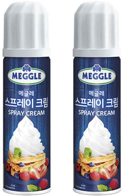 메글레 스프레이 휘핑크림 250g 동물성크림(우유) 68.8%, 2개