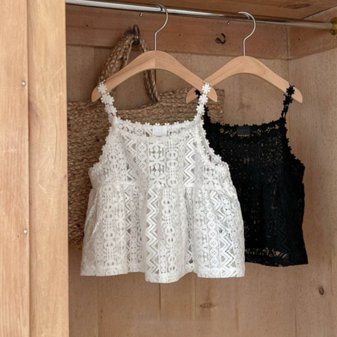 여아 아기뷔스티에 유아 아동 레이스 조끼