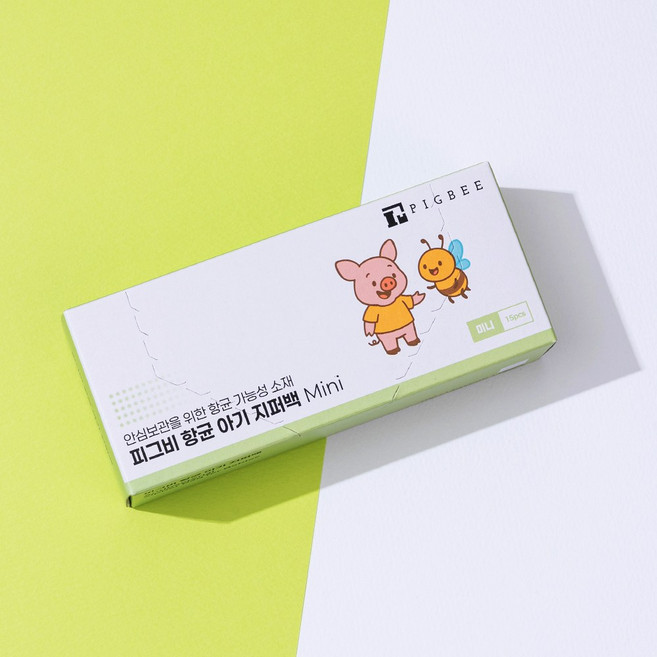 피그비코리아 항균아기지퍼백, 1개