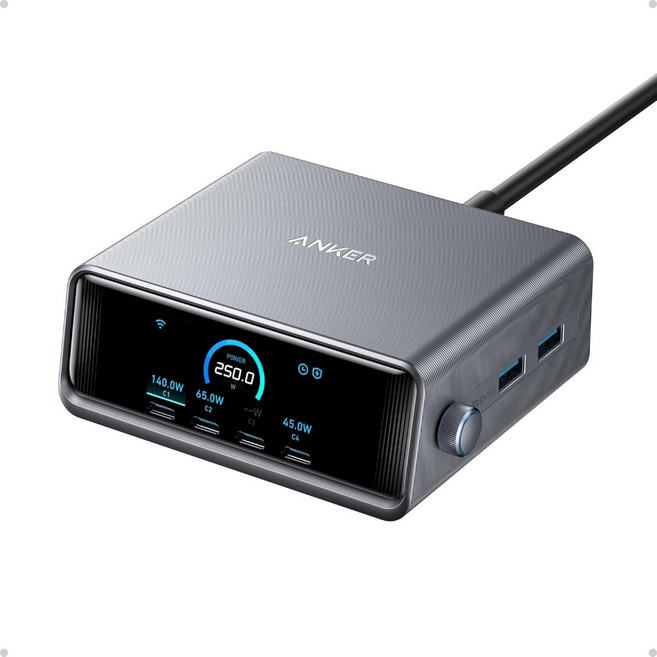 Anker Prime Charger 200W 250W GaNPrime 充電站 - 18個月保固, 1個