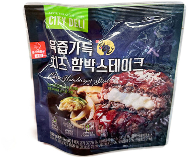 시티델리 육즙가득 치즈 함박 스테이크, 150g, 1개