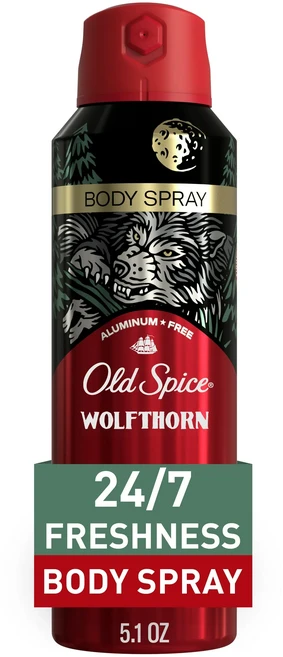 올드스파이스 남성용 바디스프레이, Wolfthorn, 144ml, 1개 - 쿠팡