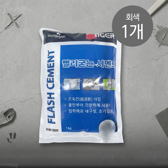 승현 빨리굳는 시멘트 회색 초속경 시멘트 1kg, 1개