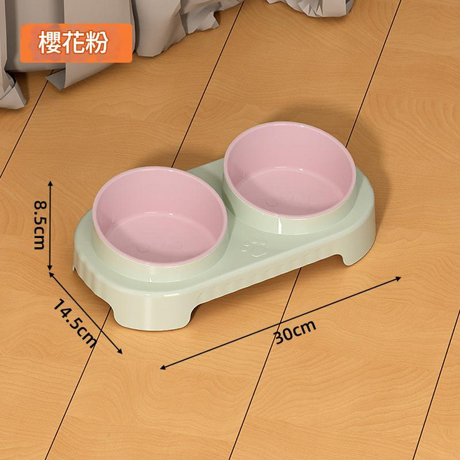 半封閉貓砂盆, 猫碗（樱花粉）, 1個