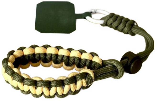 아이작큐브 도난방지 스마트폰 손목 스트랩, 01 밀리터리그린 옐로, 1개