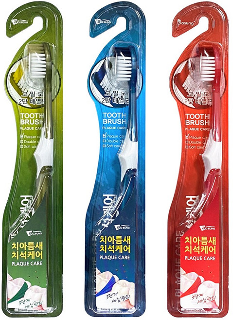 보성 고밀도 2단 배열모 미세모 치석케어 칫솔, 1개