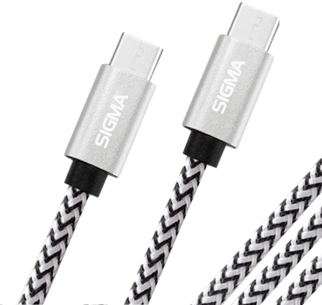 시그마 C to C 단선방지 패브릭 C타입 고속 충전 케이블 1.5m 2개