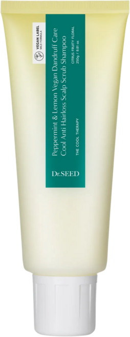 닥터시드 페퍼민트 앤 레몬 비건 비듬케어 쿨 탈모 두피 스크럽 샴푸 시트러스 프루티 플로럴 향, 250g, 1개