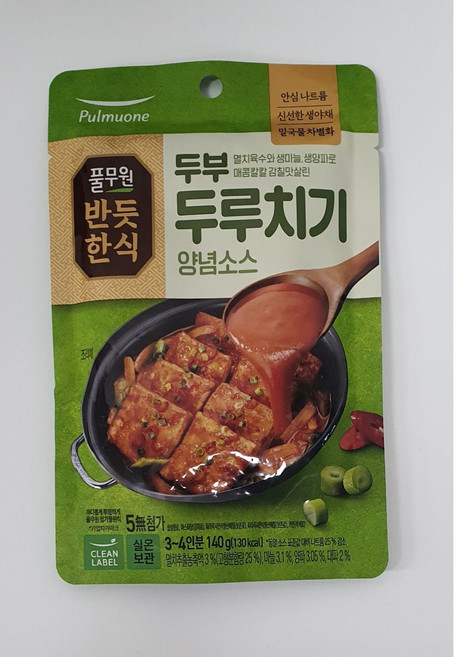 반듯한식 두부두루치기 양념소스, 140g, 10개