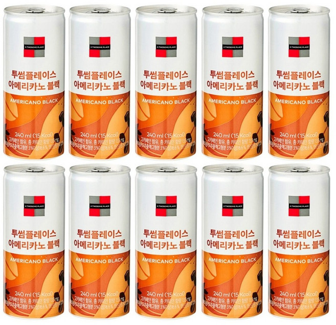 투썸플레이스 아메리카노 블랙 커피음료, 10개, 240ml