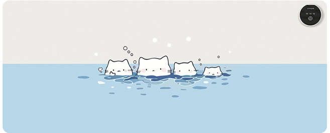 Apnoo 온열 데스크 마우스 장패드 온열마우스패드 발열마우스패드 온열 데스크 마우스 전기 매트 대형 80*33cm, 1개, 블루+화이트