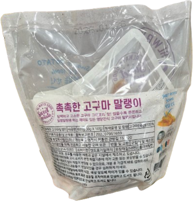 촉촉한 고구마 말랭이 한세트, 1세트, 60g 10개입