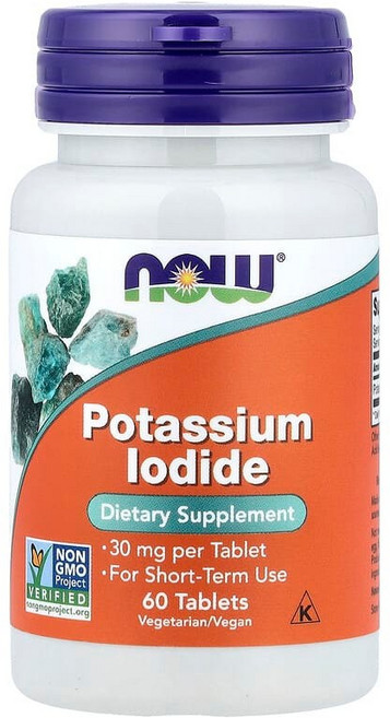 NOW Foods 요오드 칼륨 30 mg 60 정 NOW-01454, 1