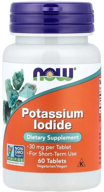 NOW Foods 요오드 칼륨 30 mg 60 정 NOW-01454, 1개 - 쿠팡