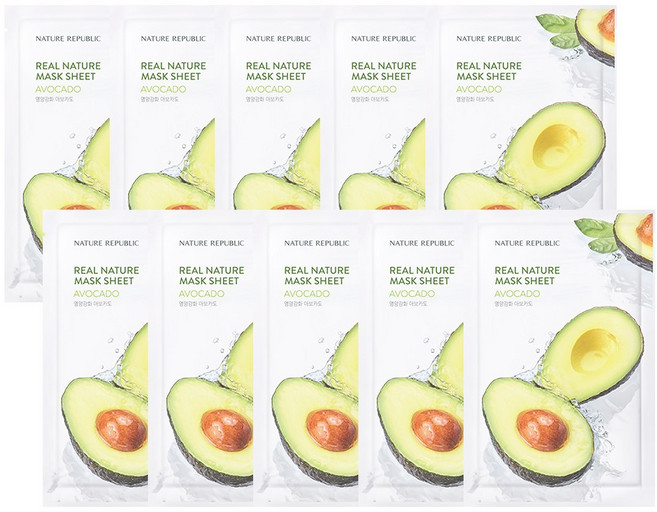 네이처리퍼블릭 리얼 네이처 아보카도 마스크팩, 1개입, 30개