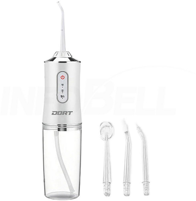 [TV홈쇼핑정품 인포벨]심현섭 독일 도르트 무선 구강세정기 쏘고쏘고 물치실 치아 치간 관리 휴대용 물칫솔, 화이트, WP365