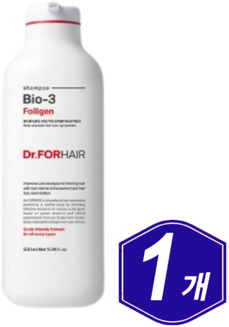 닥터포헤어 바이오3 폴리젠 탈모완화 샴푸 허브향 500ml 중년 남자 여자 시니어 모발 두피 관리
