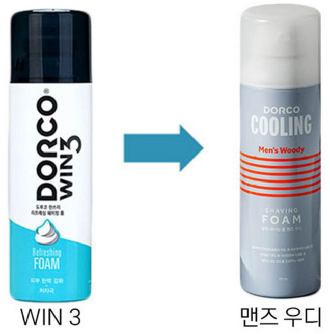 도루코 WIN3 리프레싱 쉐이빙폼, 2개, 210ml