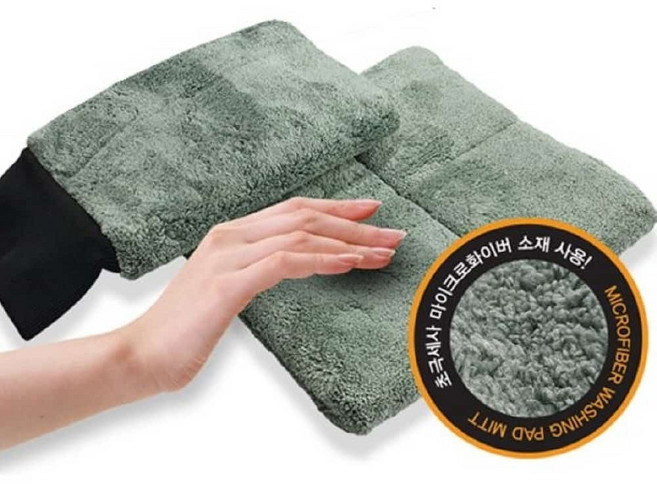 워싱미트 차량디테일링 크린몬스터 초극세사 디테일링 세차미트 워싱패드 세차패드 차량, 디테일링미트