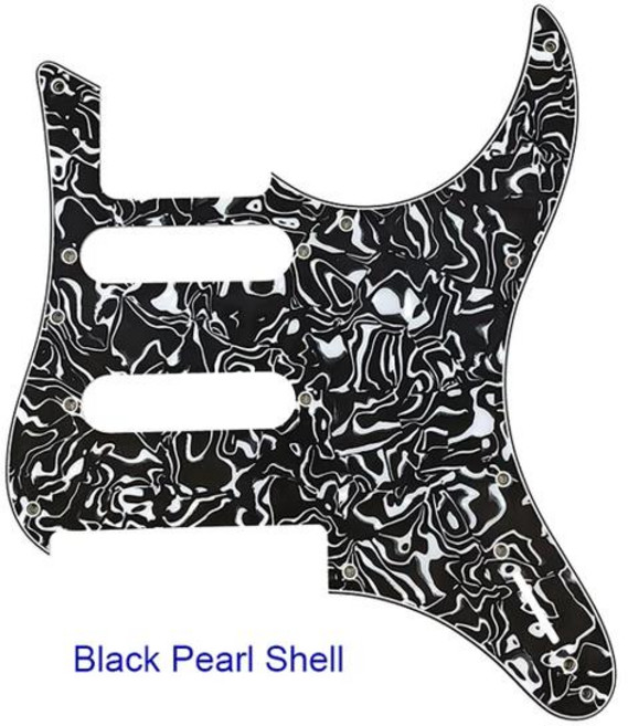 기타 Fei Man 맞춤형 부품-MIJ 일본 아먀하 호환 파시피카 112V 일렉트릭 픽가드 스크래치 플레이트, [15] Black Pearl Shell, 1개