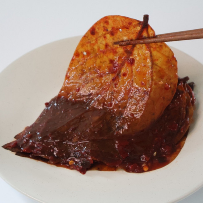 여우마을 노랑콩잎 단풍콩잎 장아찌, 1개, 1kg