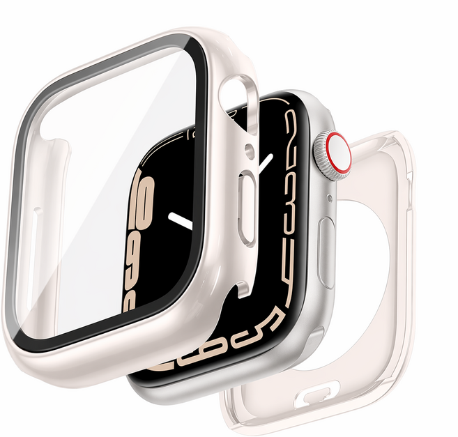 Apple Watch 錶殼 殼膜一體 360度防水防刮保護殼, 360防水錶殼-星光色,SE3(40mm), 1個