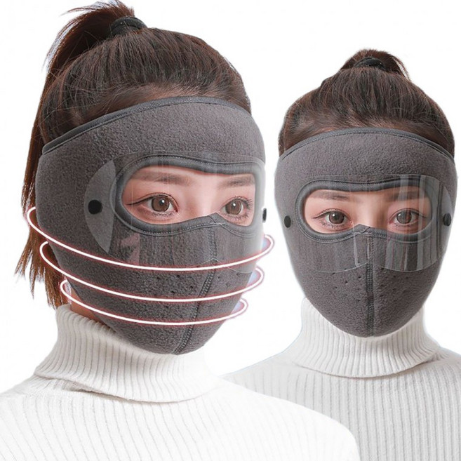 KC인증 페이스커버 방한마스크 고글포함 풀커버 마스크, 1개, 상세페이지 참조