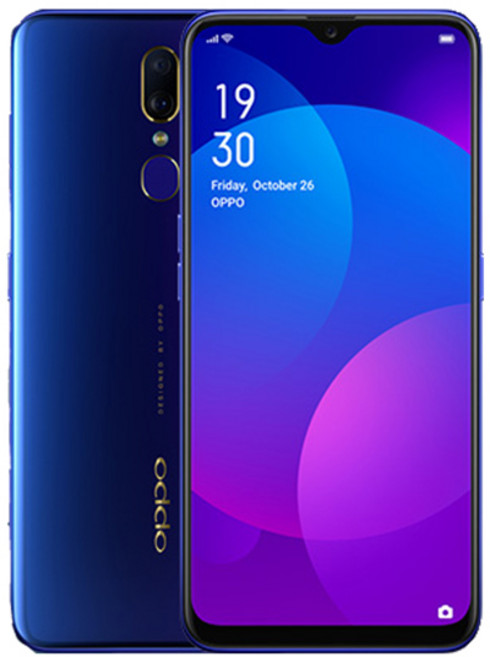 OPPO F11 스마트폰 글로벌 펌웨어 MediaTek 4G 지문 후면 잠금 해제, 01 4G 128G, 02 blue, 128GB