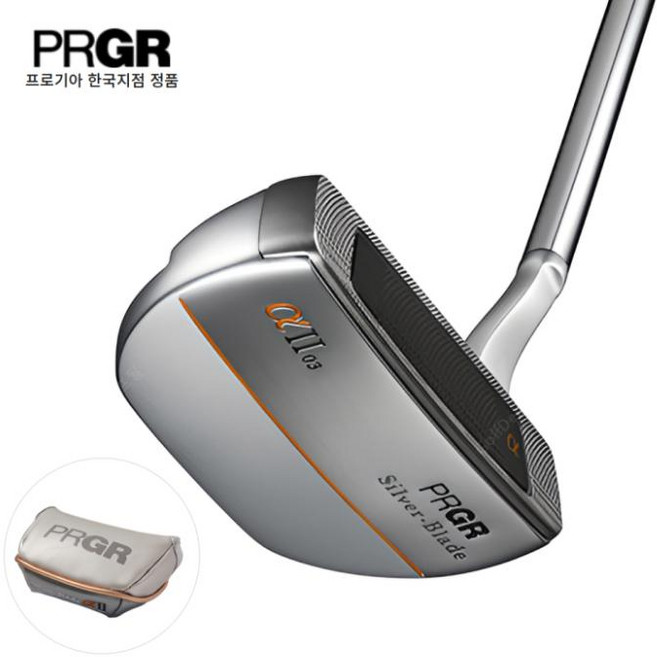 PRGR 실버 블레이드 αⅡ-03 말렛 반달형 퍼터 33인치, 3도, R, 기본 : 상세페이지 참조
